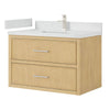 Custom image for Scandinavian Oak with Brushed Nickel Trim / Giotto Quartz / No Mirror