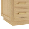 Custom image for Rift Oak with Brushed Gold Trim / White Quartz / No Mirror