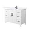 Custom image for White with Matte Black Trim / White Cultured Marble / No Mirror