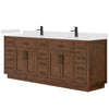 Custom image for Dark Oak with Matte Black Trim / Carrara Cultured Marble / No Mirror