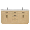Custom image for Rift Oak with Matte Black Trim / Giotto Quartz / No Mirror