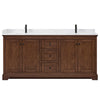 Custom image for Dark Walnut with Matte Black Trim / White Cultured Marble / No Mirror