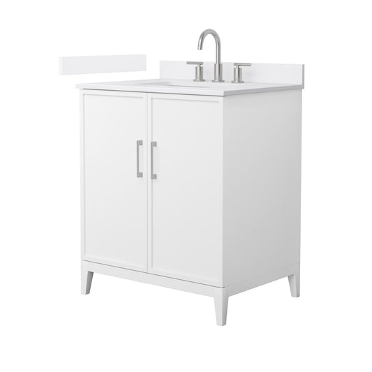 Elan Bathroom Vanity with Countertop 30 inch Single Sink 3-hole Faucet Setup