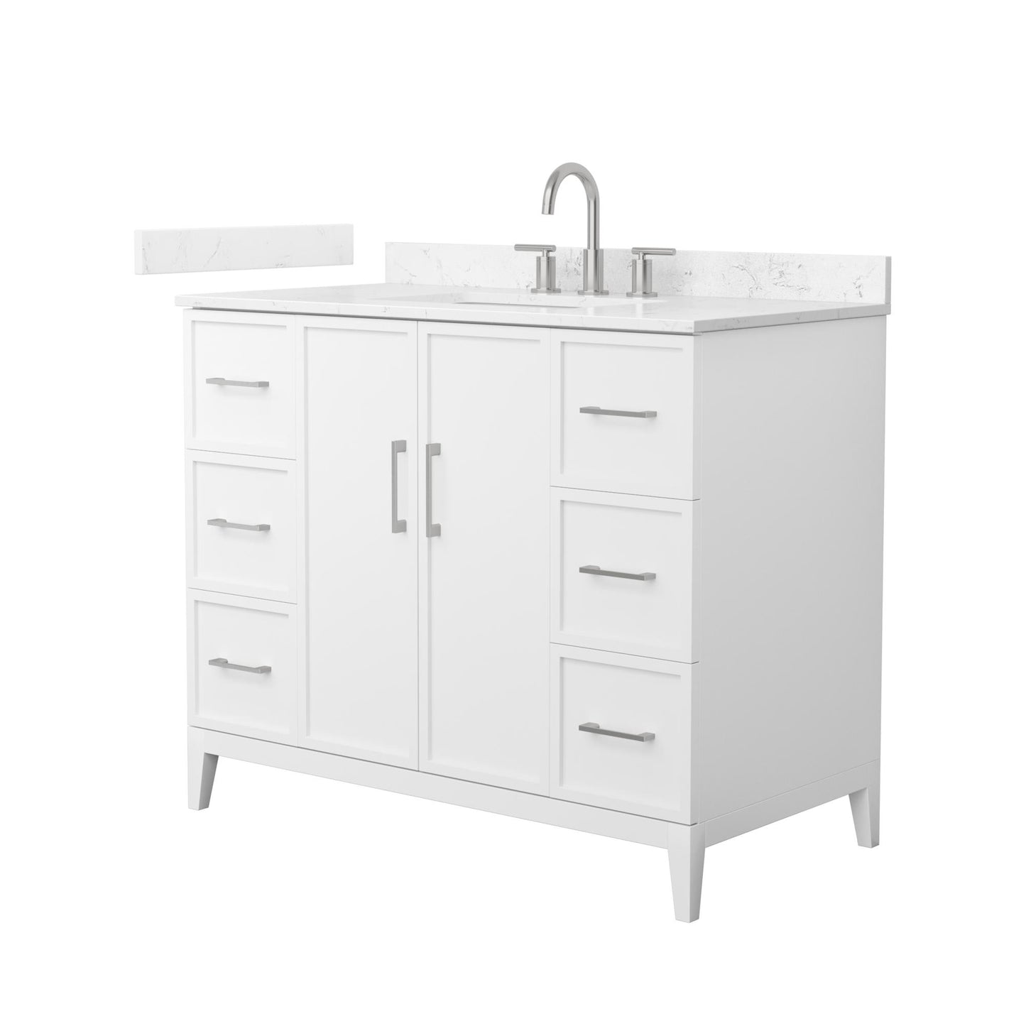 Elan Bathroom Vanity with Countertop 42 inch Single Sink 3-hole Faucet Setup