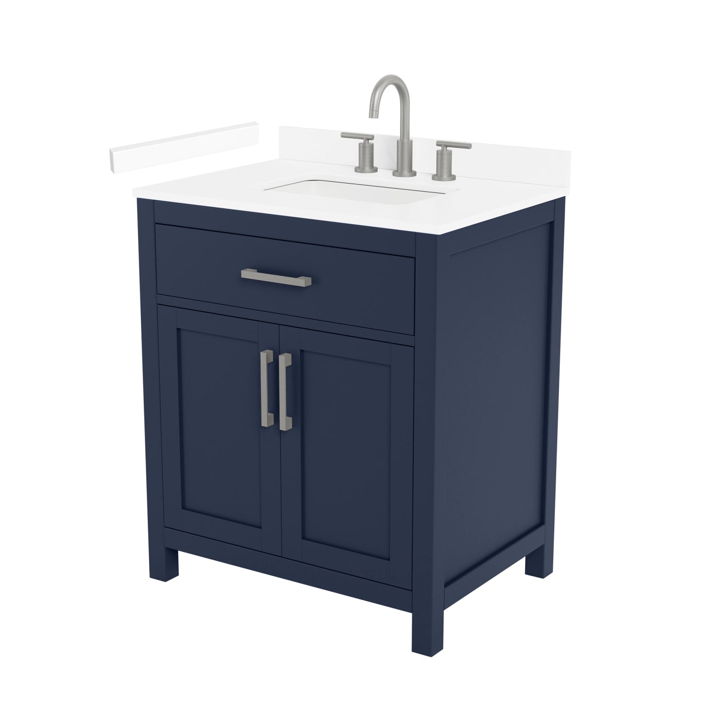 Beckett Bathroom Vanity with Countertop 30 inch Single Sink 3-hole Faucet Setup