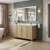 Custom image for White Oak with Brushed Nickel Trim / White Cultured Marble / No Mirror
