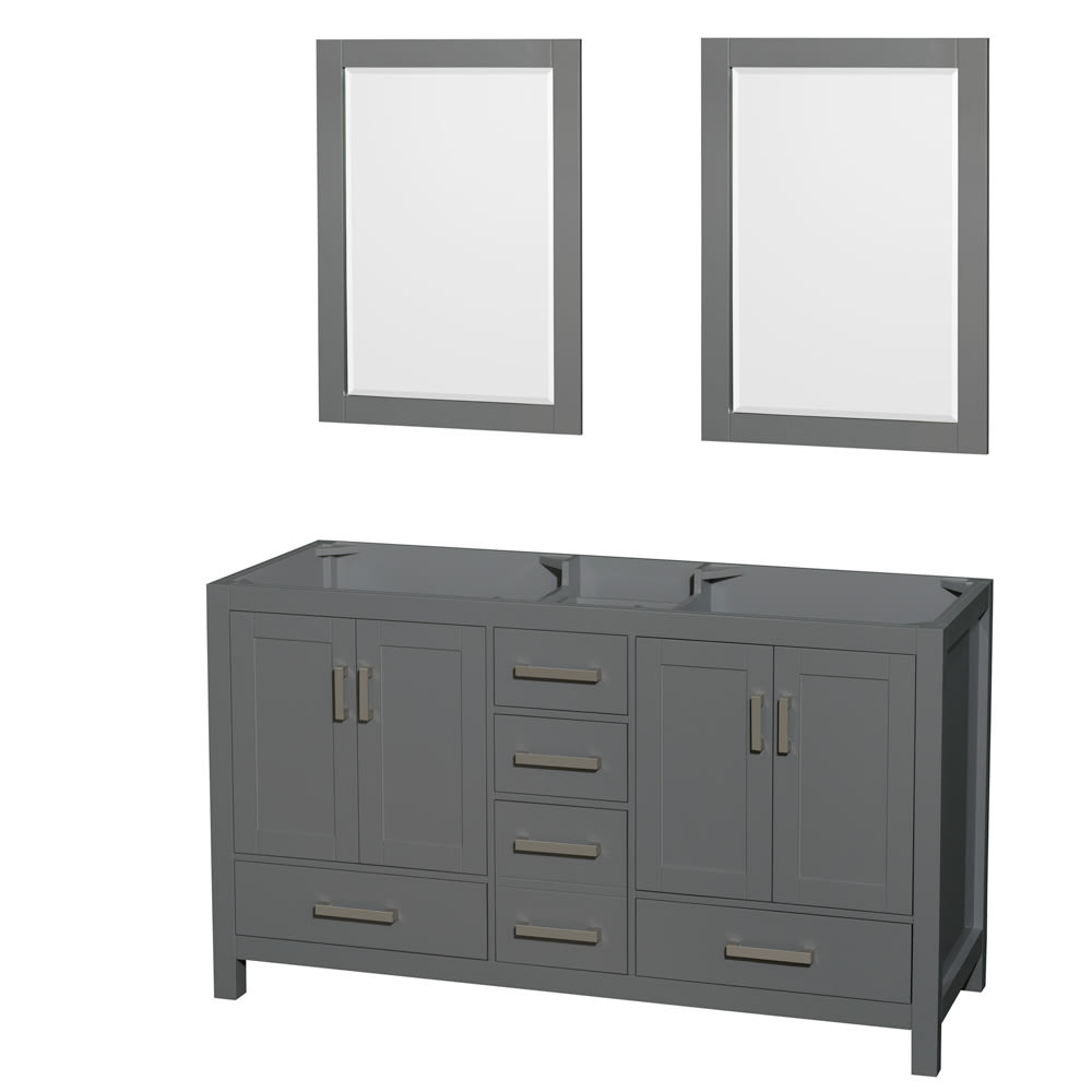 Sheffield Bathroom Vanity Cabinet 60 inch Double Sink