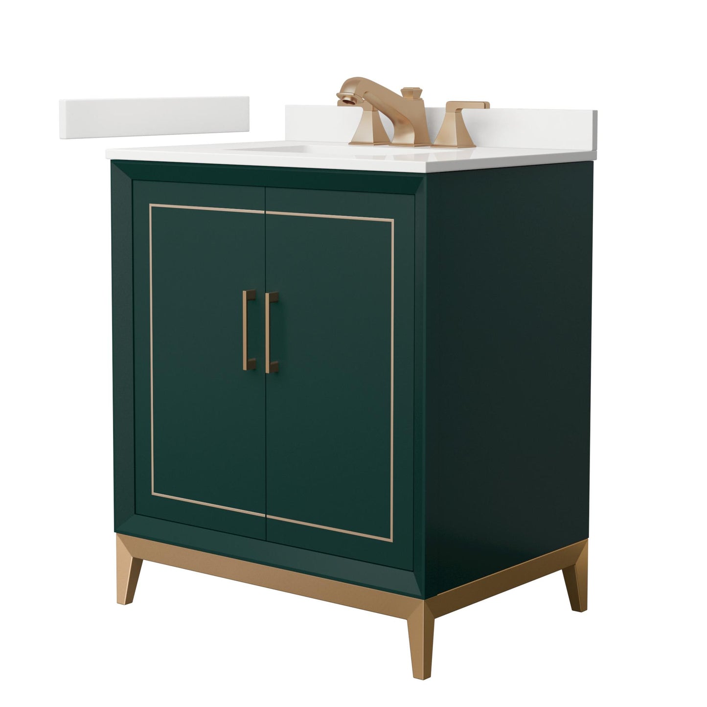 Marlena Bathroom Vanity with Countertop 30 inch Single Sink 3-hole Faucet Setup