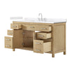 Custom image for Whitewashed Oak with Brushed Nickel Trim / Carrara Cultured Marble / No Mirror