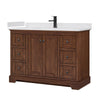 Custom image for Dark Walnut with Matte Black Trim / White Cultured Marble / No Mirror