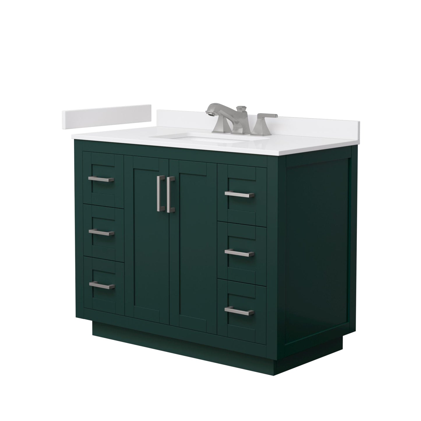 Miranda Bathroom Vanity with Countertop 42 inch Single Sink 3-hole Faucet Setup