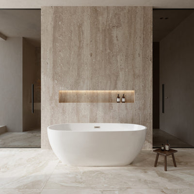 Juno Freestanding Acrylic Bathtub No Faucet 67 inch