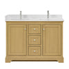 Custom image for Honey Oak with Polished Chrome Trim / Carrara Cultured Marble / No Mirror