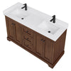 Custom image for Dark Walnut with Matte Black Trim / White Cultured Marble / No Mirror