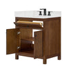 Custom image for Dark Walnut with Matte Black Trim / Carrara Cultured Marble / No Mirror