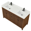 Custom image for Dark Walnut with Matte Black Trim / White Quartz / No Mirror