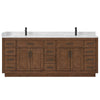Custom image for Dark Oak with Matte Black Trim / Carrara Cultured Marble / No Mirror
