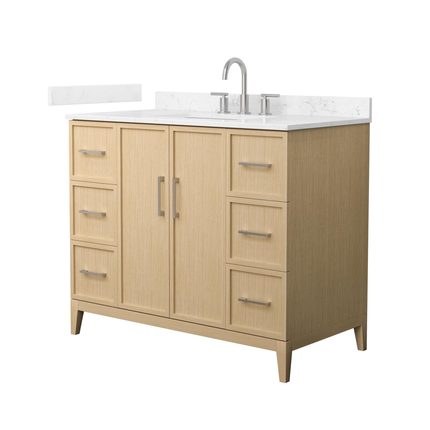 Elan Bathroom Vanity with Countertop 42 inch Single Sink 3-hole Faucet Setup