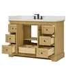 Custom image for Honey Oak with Matte Black Trim / White Quartz / No Mirror