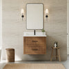 Custom image for Toasted Walnut with Matte Black Trim / Giotto Quartz / No Mirror