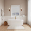 Custom image for White with Shiny White Trim and Brushed Nickel Faucet / 67
