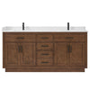 Custom image for Dark Oak with Matte Black Trim / White Quartz / No Mirror