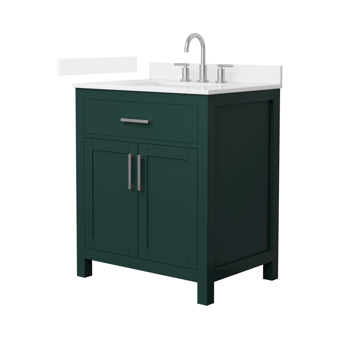 Beckett Bathroom Vanity with Countertop 30 inch Single Sink 3-hole Faucet Setup