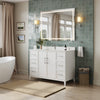 Custom image for White with Brushed Nickel Trim / White Cultured Marble / No Mirror
