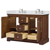 Custom image for Dark Walnut with Polished Chrome Trim / White Cultured Marble / No Mirror