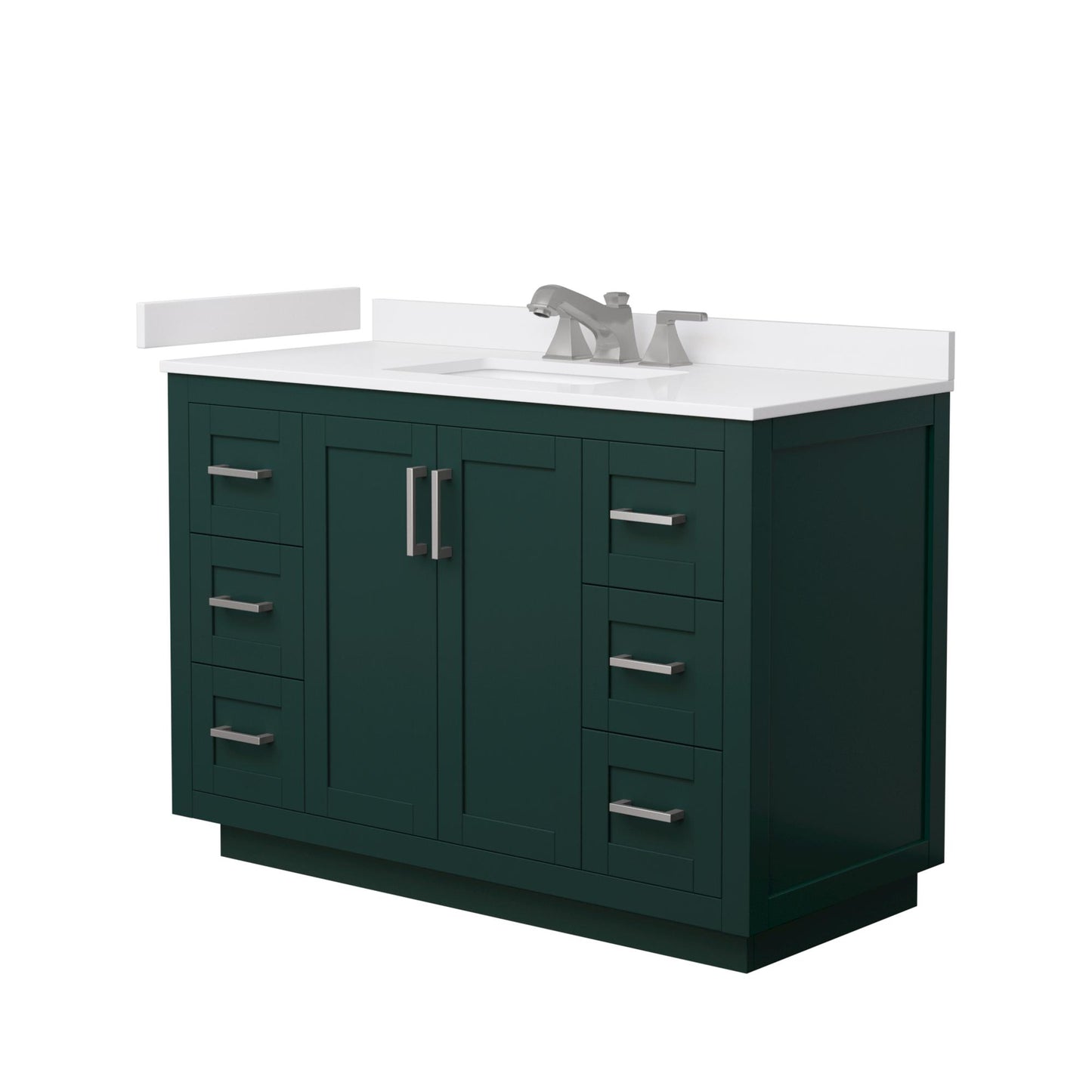Miranda Bathroom Vanity with Countertop 48 inch Single Sink 3-hole Faucet Setup