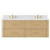 Custom image for Scandinavian Oak with Satin Bronze Trim / White Quartz / No Mirror