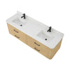 Custom image for Scandinavian Oak with Matte Black Trim / Giotto Quartz / No Mirror