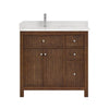 Custom image for Dark Walnut with Brushed Nickel Trim / Giotto Quartz / No Mirror
