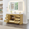 Custom image for Honey Oak with Polished Chrome Trim / White Cultured Marble / No Mirror
