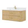 Custom image for Scandinavian Oak with Satin Bronze Trim / White Quartz / No Mirror