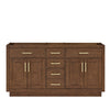 Custom image for Dark Oak with Brushed Gold Trim / No Mirror