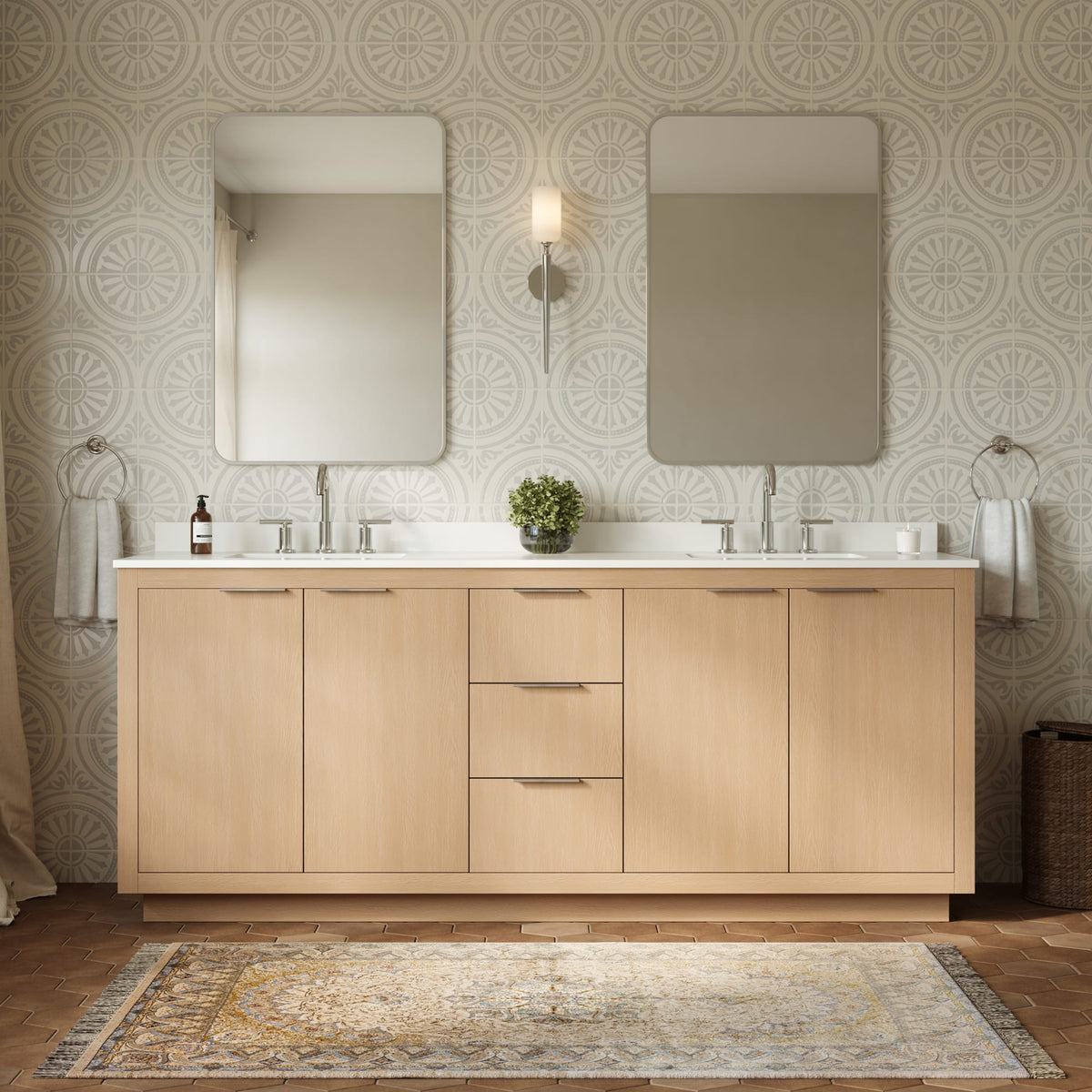 Maroni Bathroom Vanity Cabinet 80 inch Double Sink