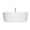 Custom image for White with Polished Chrome Trim and Brushed Gold Faucet / 67