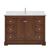 Custom image for Dark Walnut with Polished Chrome Trim / White Quartz / No Mirror