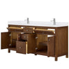 Custom image for Dark Walnut with Brushed Nickel Trim / White Cultured Marble / No Mirror