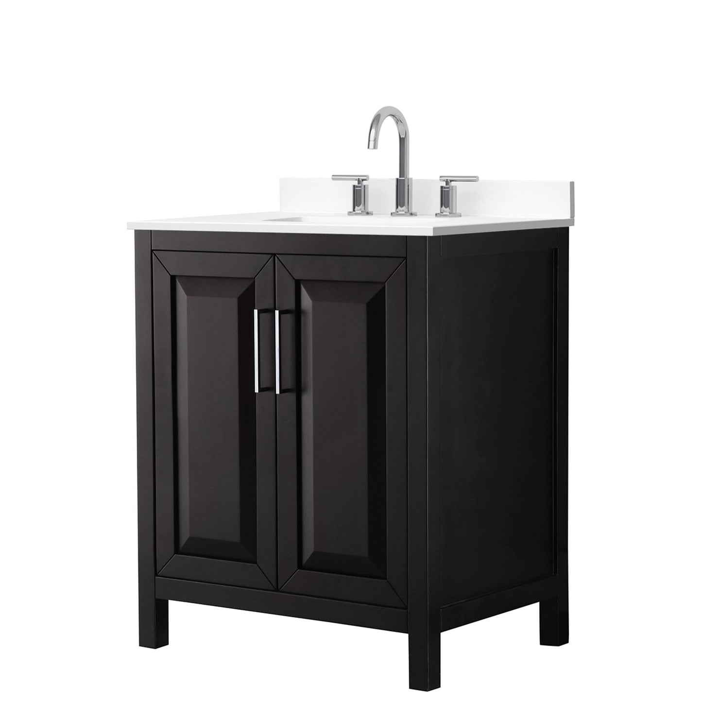 Daria Bathroom Vanity with Countertop 30 inch Single Sink 3-hole Faucet Setup