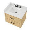 Custom image for Scandinavian Oak with Matte Black Trim / White Quartz / No Mirror