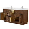 Custom image for Dark Oak with Brushed Nickel Trim / Carrara Cultured Marble / No Mirror