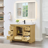Custom image for Honey Oak with Matte Black Trim / White Cultured Marble / No Mirror