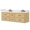Custom image for Scandinavian Oak with Matte Black Trim / Giotto Quartz / No Mirror