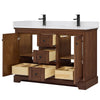 Custom image for Dark Walnut with Matte Black Trim / White Cultured Marble / No Mirror