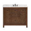 Custom image for Dark Walnut with Matte Black Trim / White Quartz / No Mirror