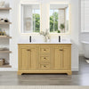 Custom image for Honey Oak with Matte Black Trim / White Cultured Marble / No Mirror