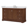 Custom image for Dark Walnut with Polished Chrome Trim / White Cultured Marble / No Mirror