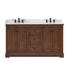 Custom image for Dark Walnut with Matte Black Trim / Carrara Cultured Marble / No Mirror